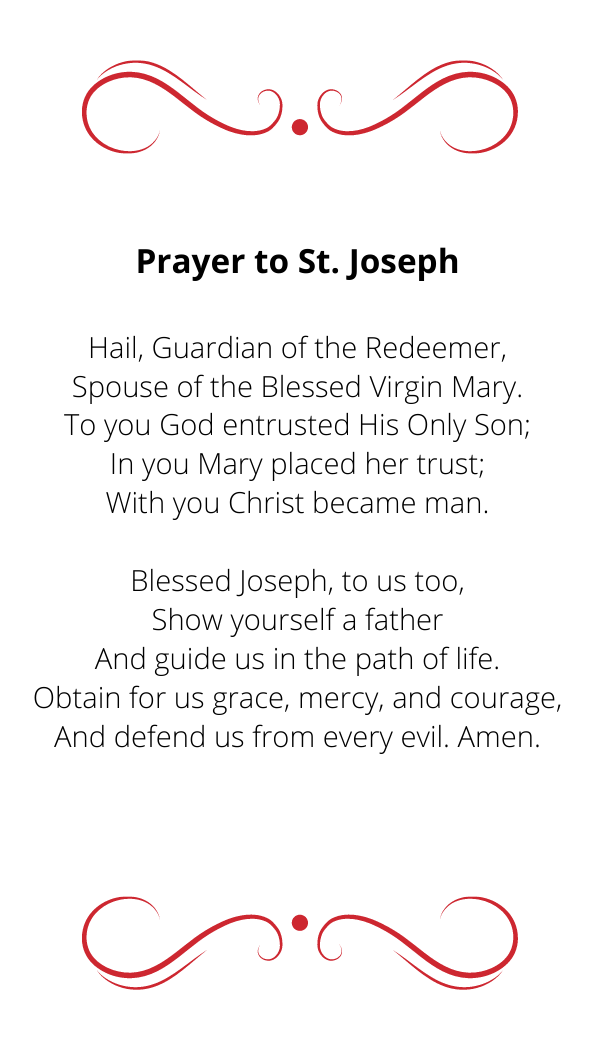 Prayer to St. Joseph - Holy Trinity Catholic Church